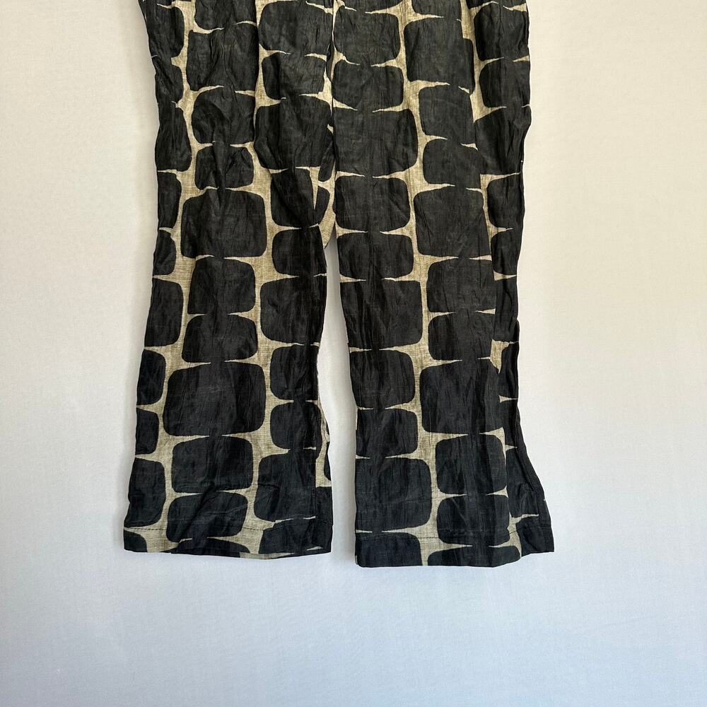 NWT Souvenir Silk Cotton Small Pantalone Sabbia/Nero Tan Black Dress Pant Small - Picture 4 of 16